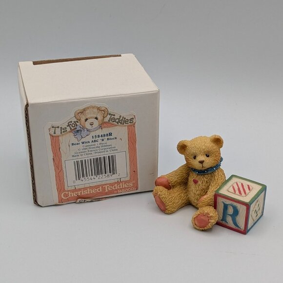 Cherished Teddies Bear with ABC "R" Block (158488R) 1995 - Picture 2 of 10